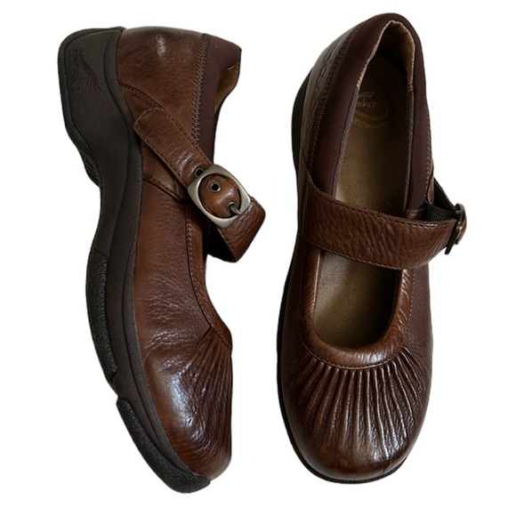 DANSKO Kitty Mary Janes Brown Clogs Leather sz EU41 = US 10.5/11 - Picture 2 of 16